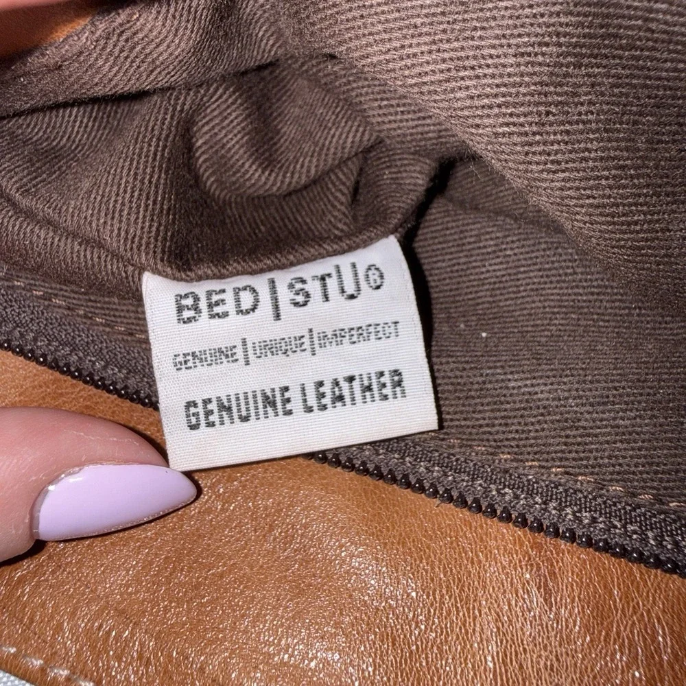 Bed Stu Leather Cersei Tote Shoulder Bag Purse Handbag Brown Distressed EUC